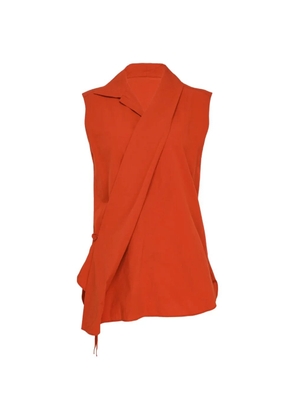 Y's wrap knot sleeveless shirt - Orange