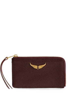 Zadig&Voltaire grained-leather card holder - Brown