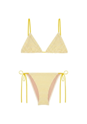 LIDO striped triangle-cup bikini - Yellow