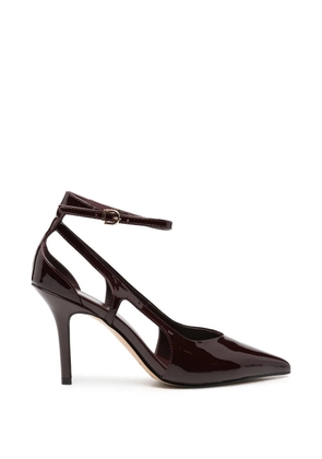 SERGIO MORETTI FIRENZE patent-finish ankle-strap pumps - Red
