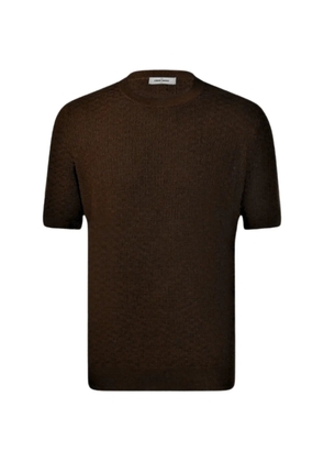 Gran Sasso short-sleeve round-neck top - Brown