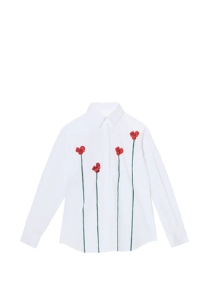 Moschino poppy-print shirt - White