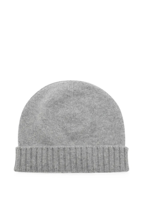 Malo ribbed-trim beanie hat - Grey