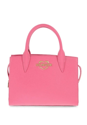 Moschino logo-plaque tote bag - Pink