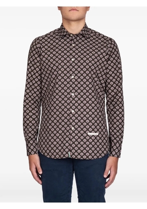 Tintoria Mattei geometric-print shirt - Brown