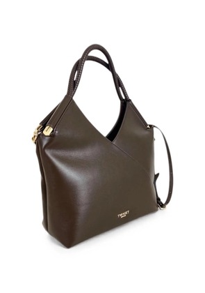 TWINSET logo-plaque top-handle tote bag - Brown