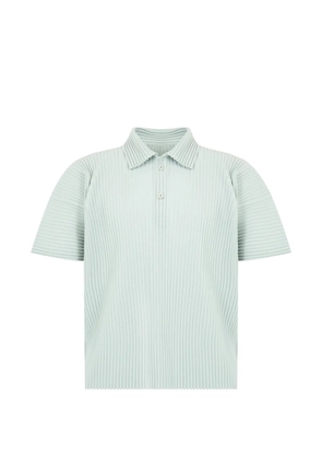 Issey Miyake pleated polo shirt - Green