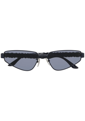 Balenciaga Eyewear lettering logo sunglasses - Blue