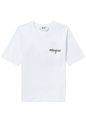 MSGM logo-print short-sleeve T-shirt - White