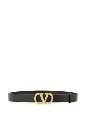Valentino Garavani VLogo Swarovski-crystal belt - Black