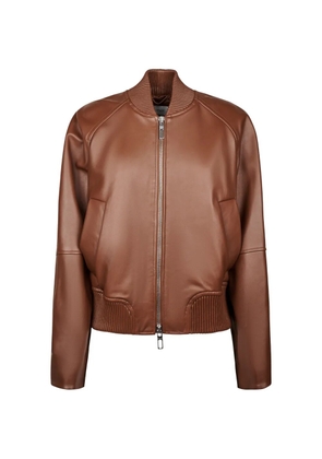Sportmax Amour leather jacket - Brown