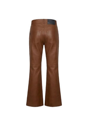 Haikure Flora leather trousers - Brown