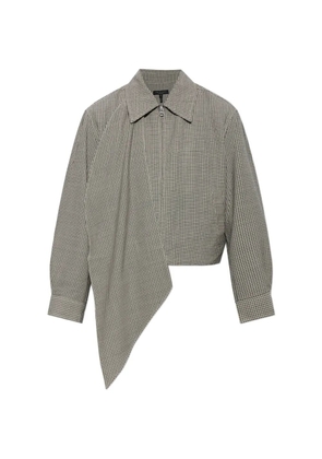 rag & bone scarf-detail checked wool jacket - Grey