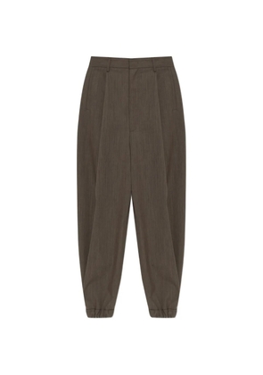 Moschino pleated wool trousers - Brown
