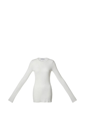 Rick Owens ribbed-knit long-sleeve T-shirt - White