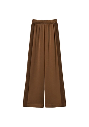 TWINSET Envers satin palazzo trousers - Brown