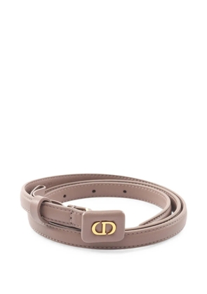 Christian Dior Pre-Owned 2010s CD-logo leather belt - Neutrals