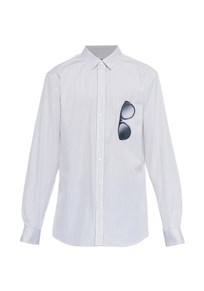 Moschino striped graphic-print shirt - White