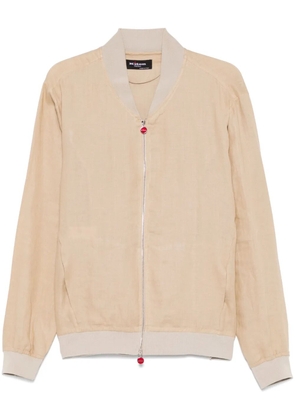 Kiton linen bomber jacket - Neutrals