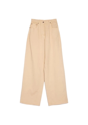 Nº21 tonal-topstitching wide-leg jeans - Neutrals