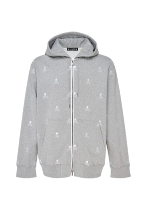 Mastermind Japan skull-print zipped hoodie - Grey