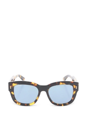Gucci Pre-Owned 2020s tortoiseshell-effect square-frame sunglasses - Brown