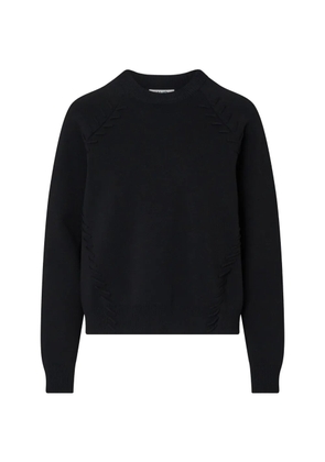 LIU JO boxy sweater with braided details - Black