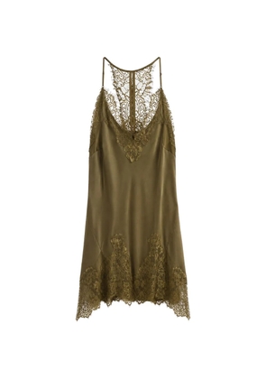 Gold Hawk lace-trim camisole top - Green