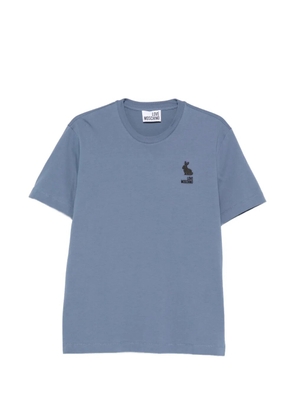 Love Moschino logo-embroidered short-sleeve T-shirt - Blue