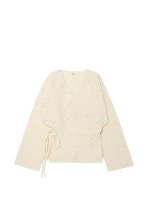 TAIGA TAKAHASHI Samue cashmere wrap cardigan - Neutrals