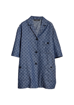 Gucci GG Supreme denim shirt - Blue