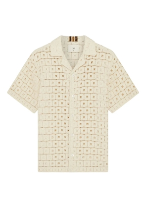CHÉ crochet-pattern short-sleeve shirt - Neutrals
