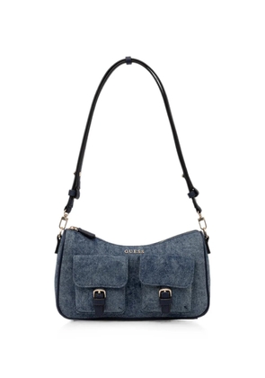 GUESS USA Kassie buckle-detail denim shoulder bag - Blue
