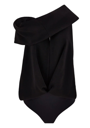 Ferragamo cut-out draped bodysuit - Black
