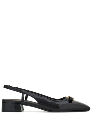 Ferragamo bow-detail leather pumps - Black