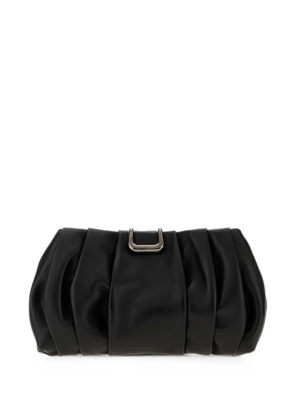 Brunello Cucinelli pleated leather clutch bag - Black