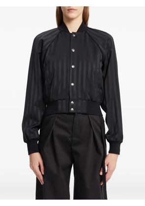 Ann Demeulemeester Arya striped bomber jacket - Black