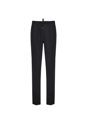 Enrico Mandelli drawstring-waist pleated trousers - Black