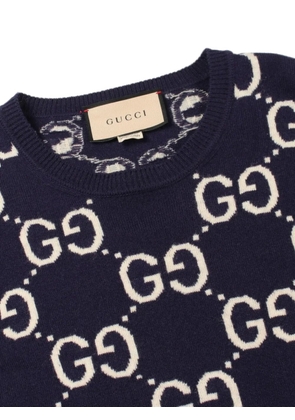 Gucci Pre-Owned 2010s GG-jacquard sweater - Blue