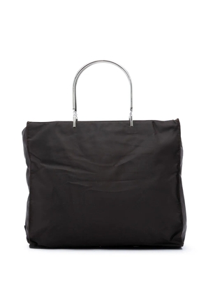 Prada Pre-Owned 2000-2013 Tessuto Metal Handle Bag tote bag - Brown