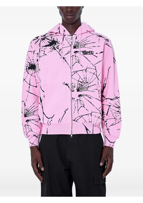 BOTT shattered-print zip-up hoodie - Pink