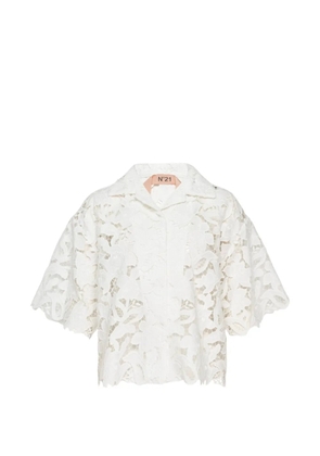 Nº21 floral-lace blouse - White