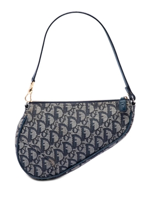 Christian Dior Pre-Owned 2000 Mini Diorissimo Canvas Saddle Pochette shoulder bag - Blue
