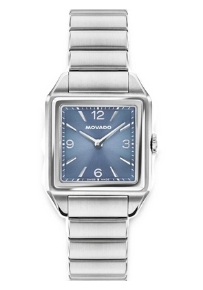 Movado Heritage 1917 square-face 34mm watch - Blue