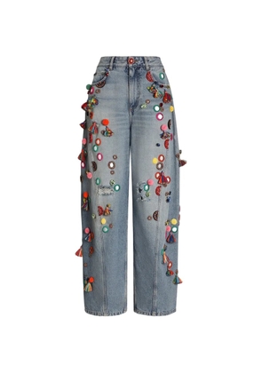 Dolce & Gabbana denim trousers with applications - Blue