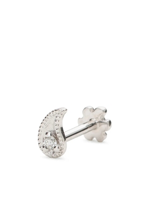 MARIA TASH 18kt white gold Paisley single earring - Silver