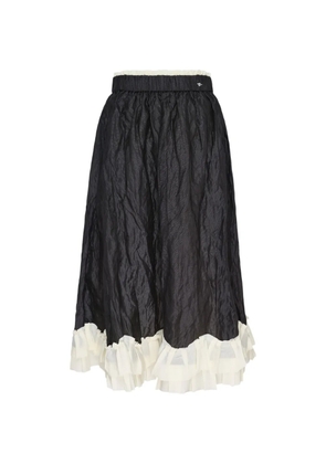 Renli Su ruffled A-line midi skirt - Black