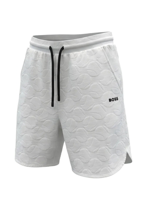 BOSS JT Member jacquard-pattern shorts - White