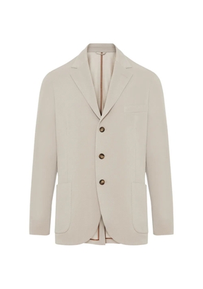 Enrico Mandelli single-breasted notch-lapel blazer - Neutrals