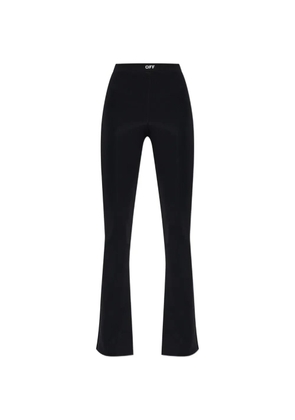 Off-White split-hem flared trousers - Black